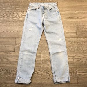 Levi’s 501’s light wash